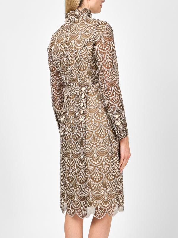 Favourbrook Belgravia Coat Chestnut Dafydd Silk Organza