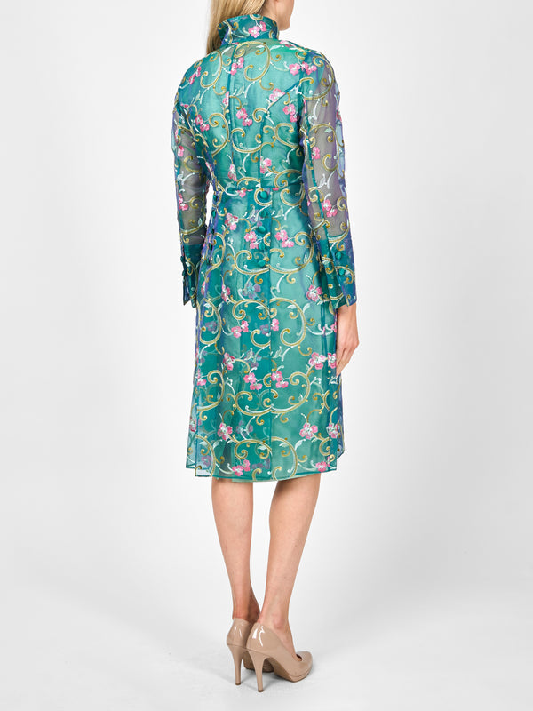 Favourbrook Belgravia Coat Jade Windsor Silk Organza