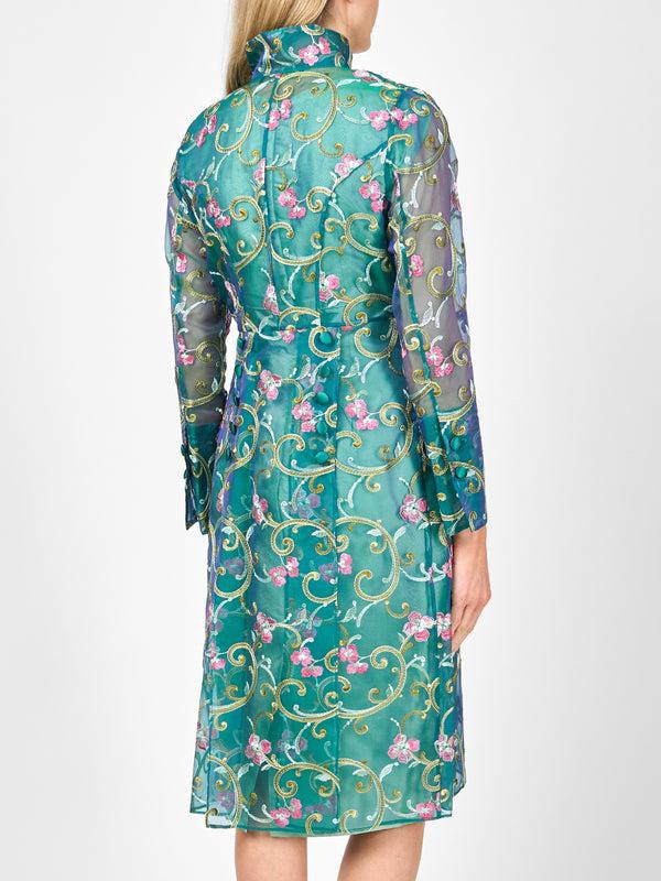 Favourbrook Belgravia Coat Jade Windsor Silk Organza