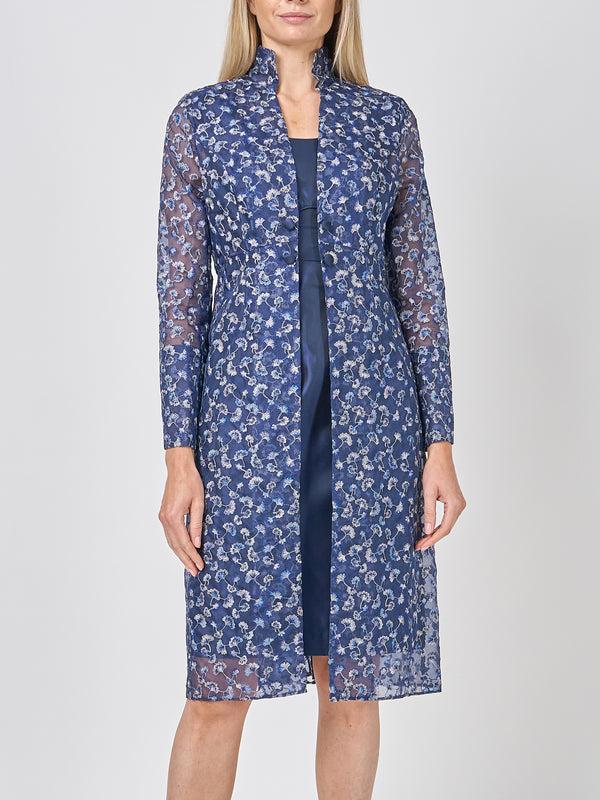 Favourbrook Belgravia Coat Midnight Beatrix Silk Organza