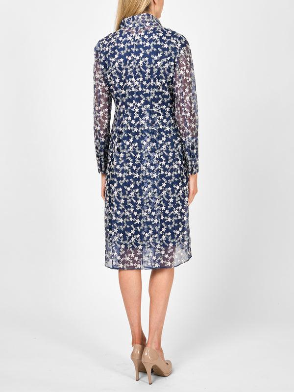 Favourbrook Belgravia Coat Navy Finborough Silk Organza