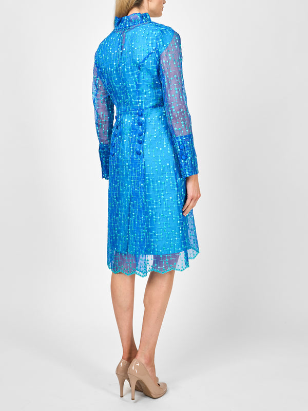 Favourbrook Belgravia Coat Sapphire Vanbrugh Silk Organza