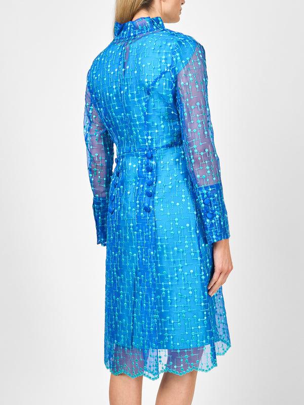 Favourbrook Belgravia Coat Sapphire Vanbrugh Silk Organza