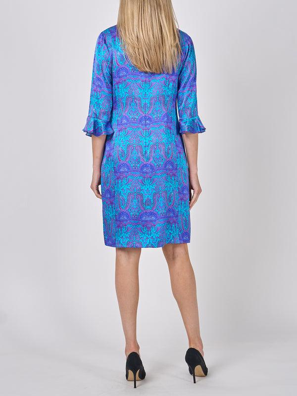 Favourbrook Bella Dress Cobalt Azure Parmee Silk Satin