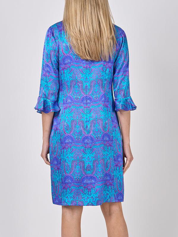 Favourbrook Bella Dress Cobalt Azure Parmee Silk Satin