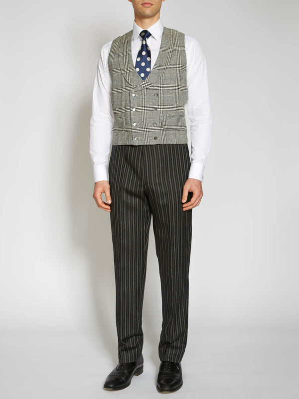 Favourbrook Belmont Black/Ecru Double Breasted Waistcoat