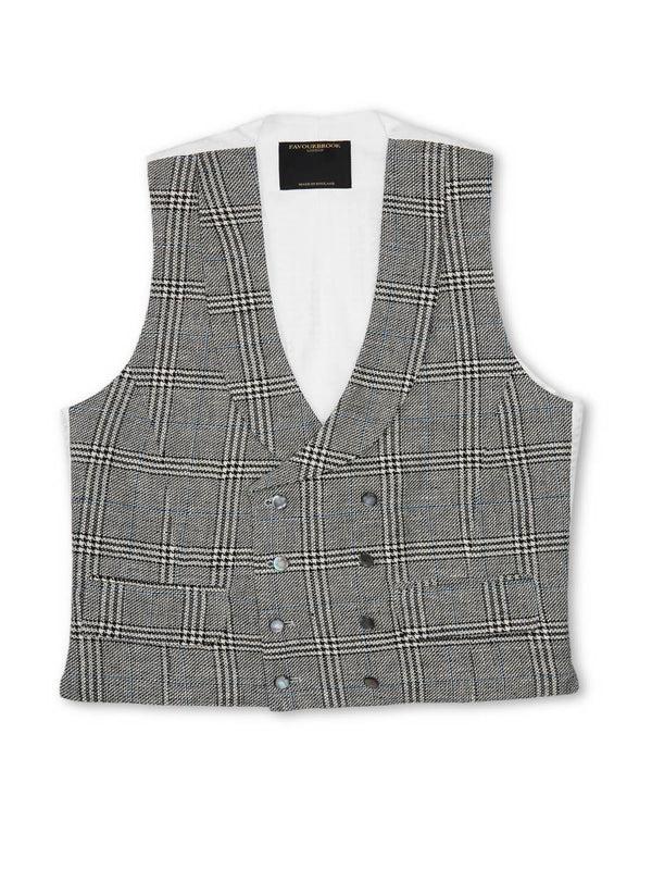Favourbrook Belmont Black/Ecru Double Breasted Waistcoat