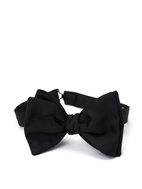 favourbrook Black Grosgrain Silk Large Party Bow Tie