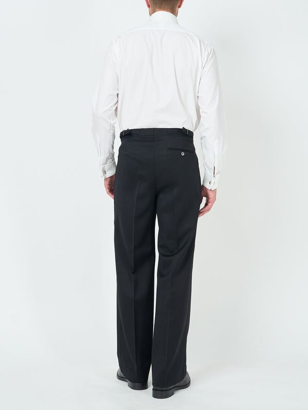 Favourbrook Black Hampton Tommy Wide-Leg Dress Trouser