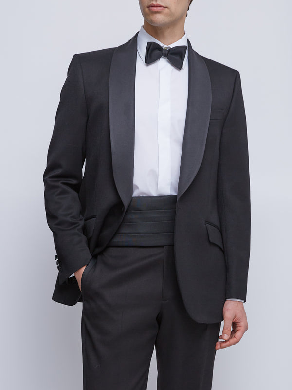Favourbrook Black Hampton Wool Shawl Lapel Dinner Jacket