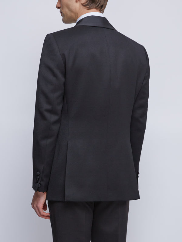 Favourbrook Black Hampton Wool Shawl Lapel Dinner Jacket
