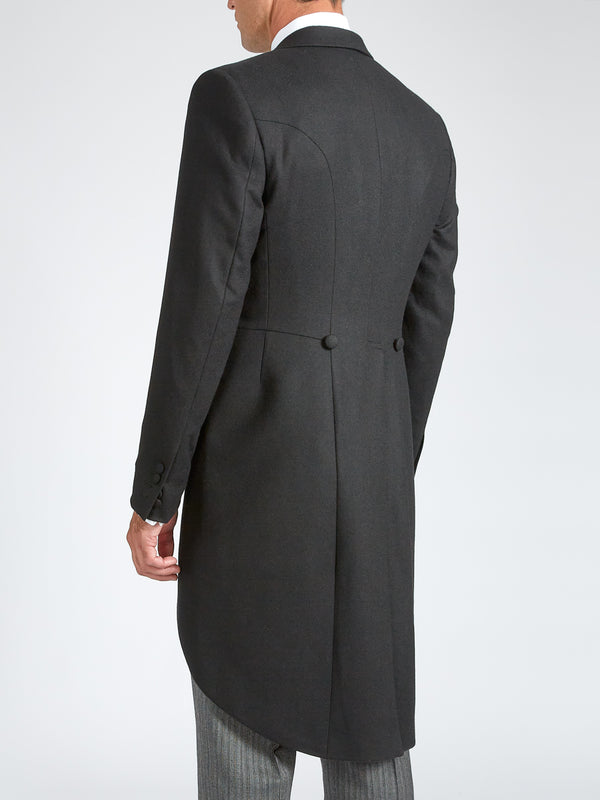 Favourbrook Black Seaton Cashmere Wool Morning Coat