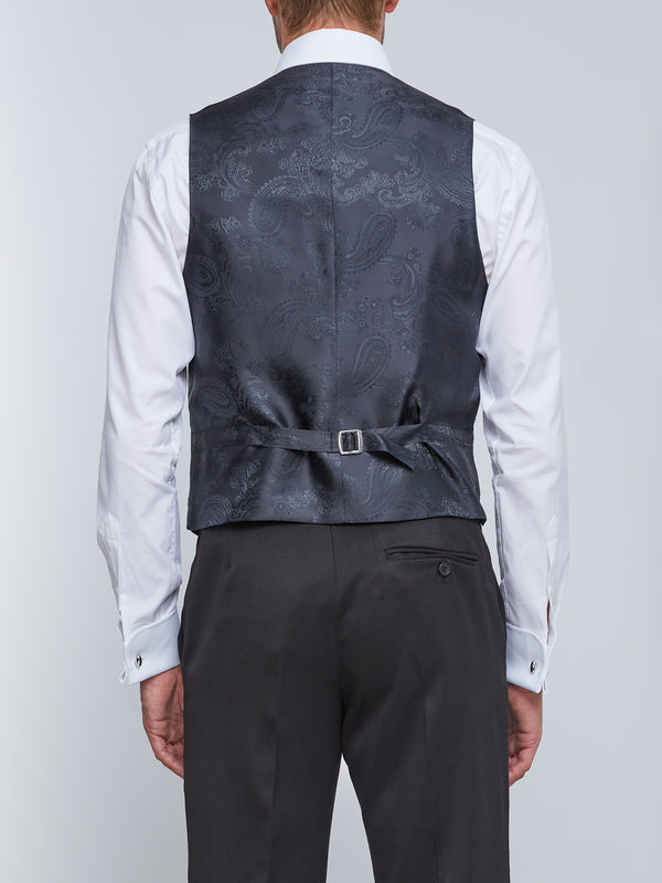 Favourbrook Blue Vincent Wool Single Breasted Waistcoat