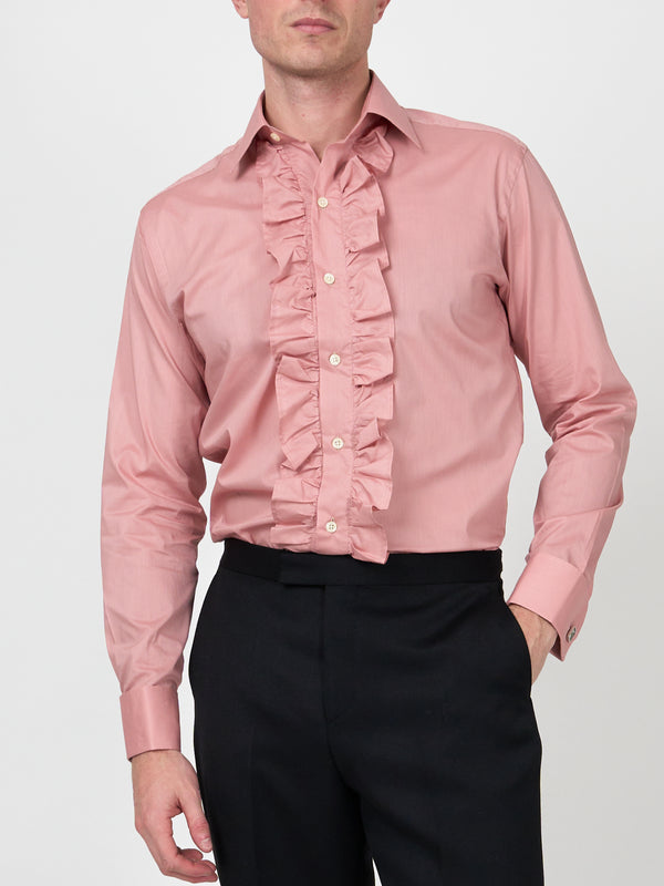 Favourbrook Blush Pink Stanfield Cotton Large Frill Shirt