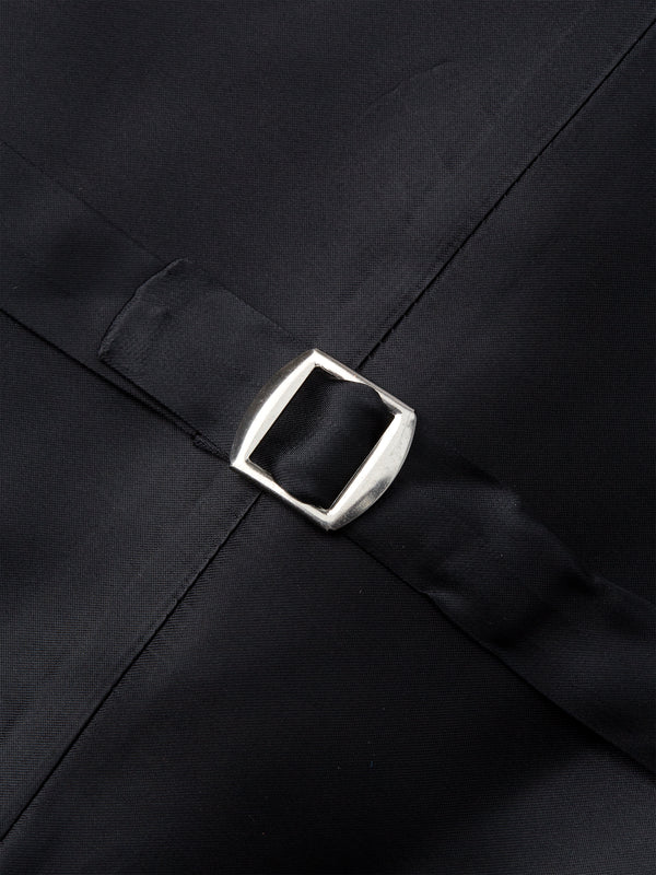 Favourbrook Burgundy Albert Silk Single Breasted Waistcoat With Piping