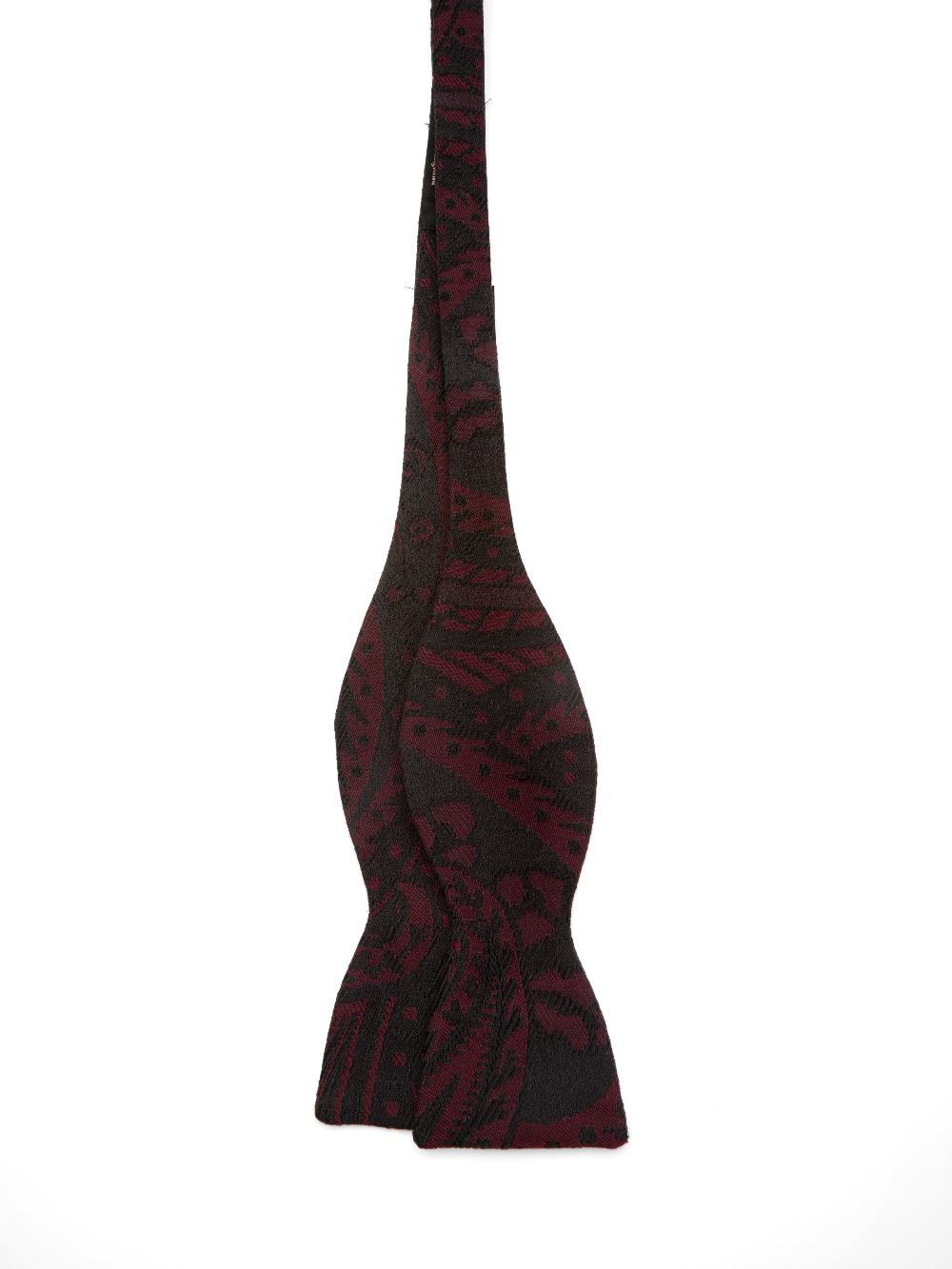 Favourbrook Burgundy Heathcote Paisley Cotton/Silk Bow Tie