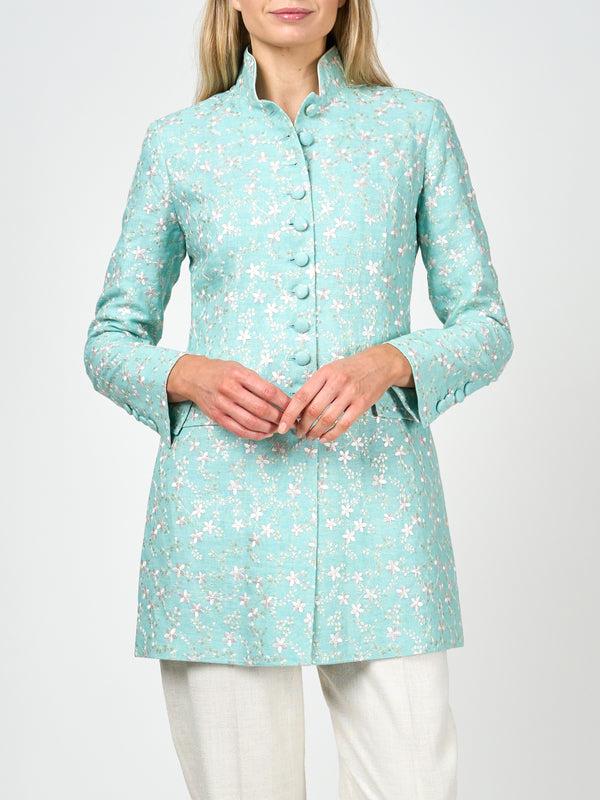 Favourbrook Camden Jacket Aqua Lagoon Finborough Linen