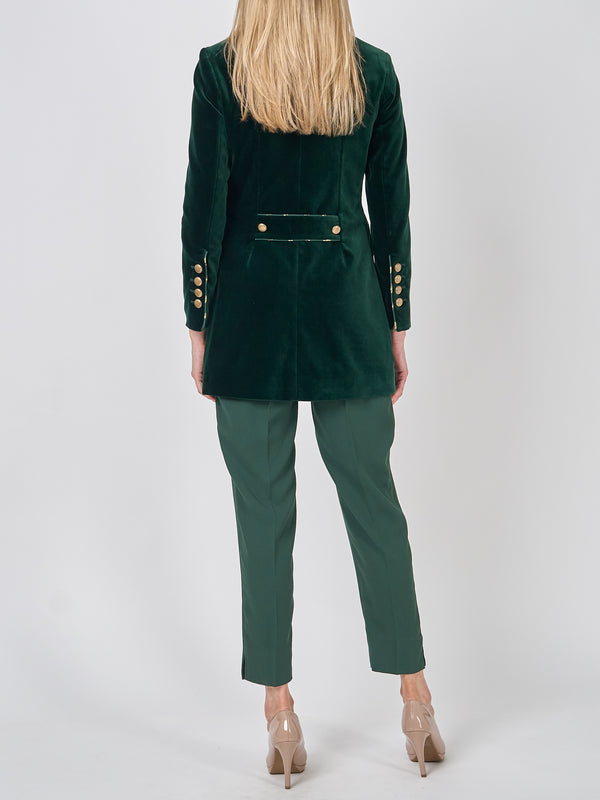 Favourbrook Camden Jacket Racing Green Plain Cotton Velvet