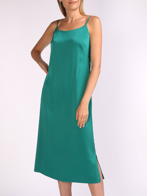 Favourbrook Camisole Dress Emerald Saona Crepe Satin