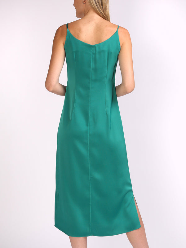 Favourbrook Camisole Dress Emerald Saona Crepe Satin