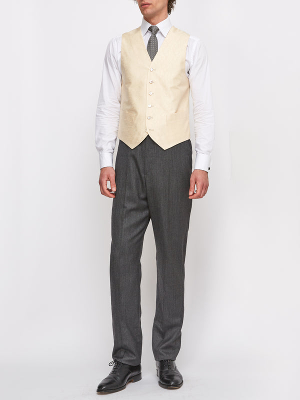 Favourbrook Champagne Romanoff Silk Single Breasted Waistcoat
