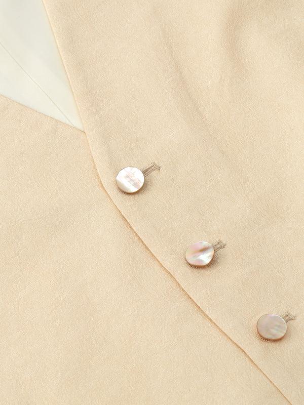 Favourbrook Champagne Romanoff Silk Single Breasted Waistcoat