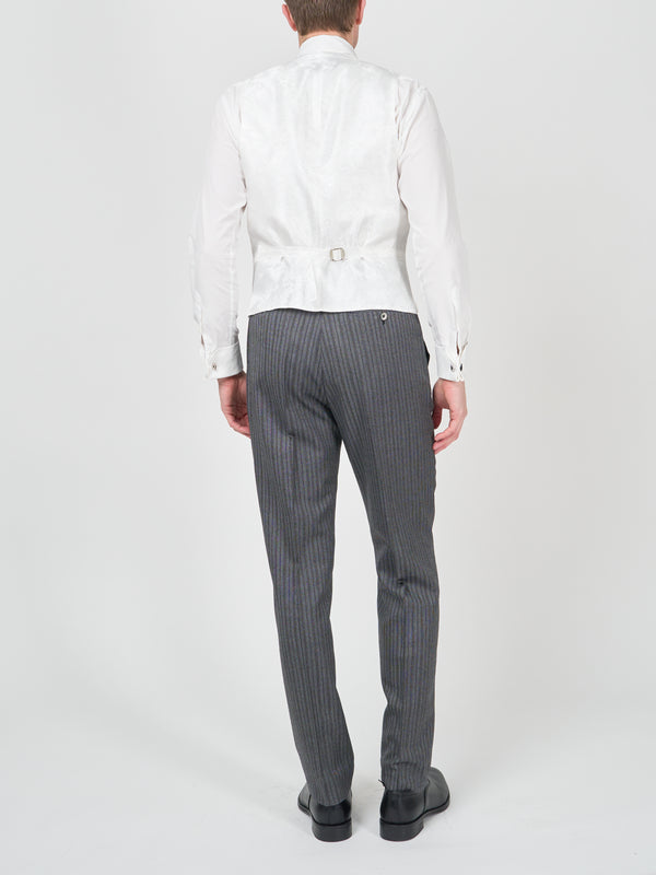 Favourbrook Charcoal Culcross Linen Double Breasted Waistcoat