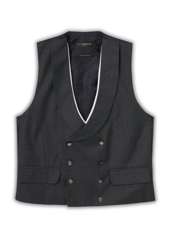 favourbrook Charcoal Furlong Double Breasted Waistcoat