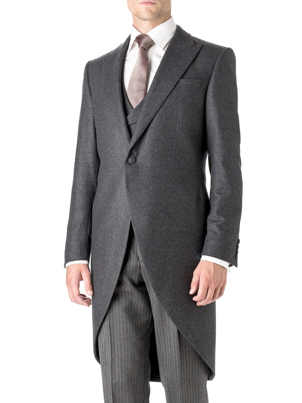 Favourbrook Charcoal Shaftesbury Cashmere Wool Morning Coat