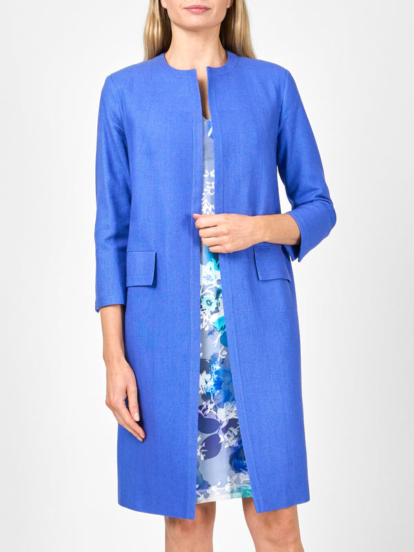 Favourbrook Chelsea Coat Cobalt Katmandu Silk Tasar