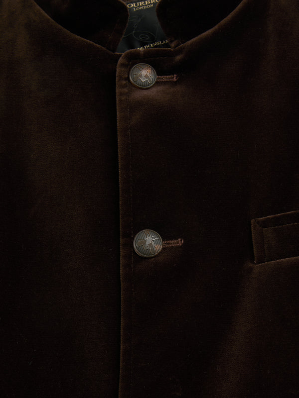 Favourbrook Chocolate Brown Velvet Cotton Artist Jacket