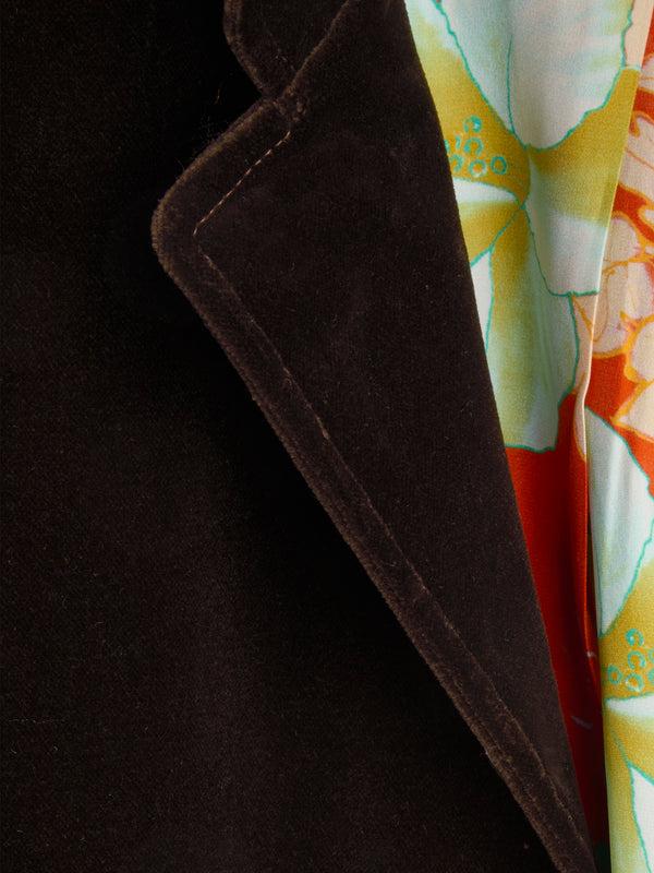 Favourbrook Chocolate Brown Velvet Cotton Artist Jacket
