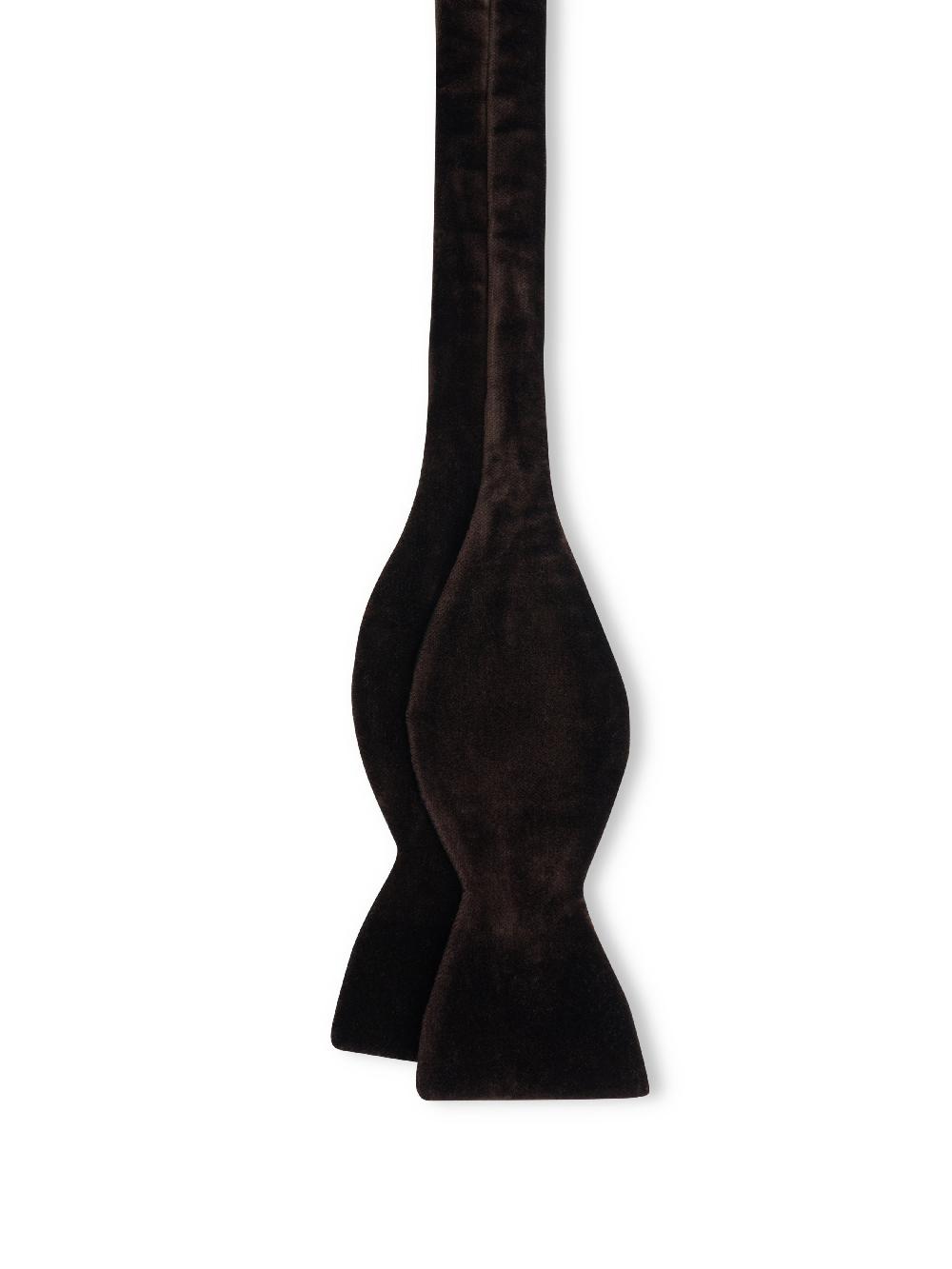 Favourbrook Chocolate Brown Velvet Large Party Bow Tie