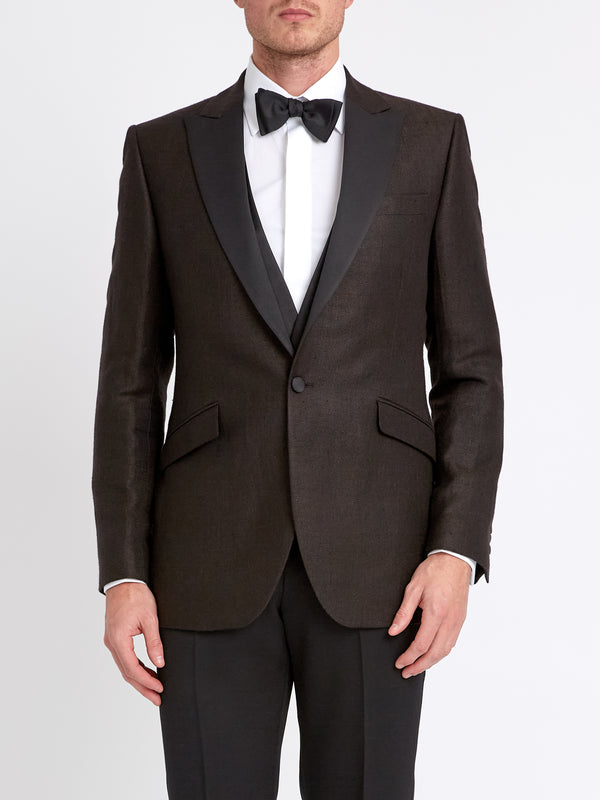 Favourbrook Cigar Black Randwick Unlined Dinner Jacket