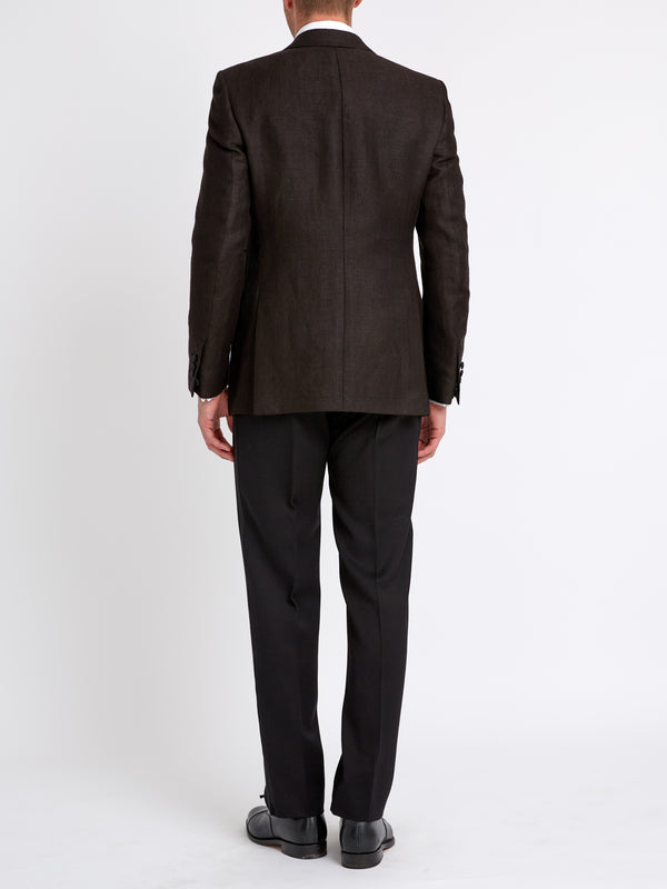 Favourbrook Cigar Black Randwick Unlined Dinner Jacket