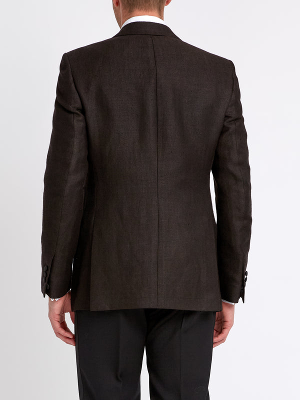 Favourbrook Cigar Black Randwick Unlined Dinner Jacket