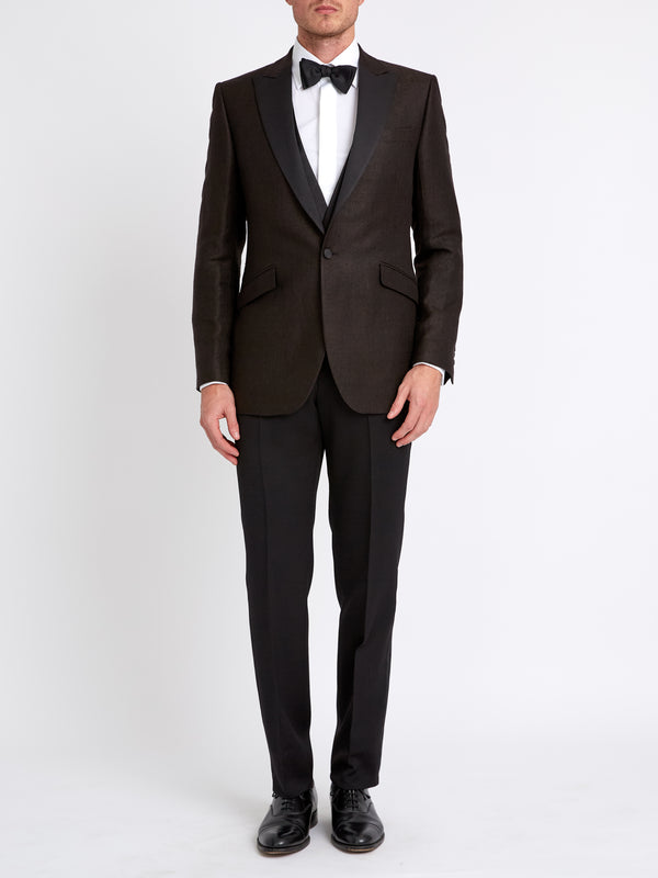 favourbrook Cigar Black Randwick Unlined Dinner Jacket