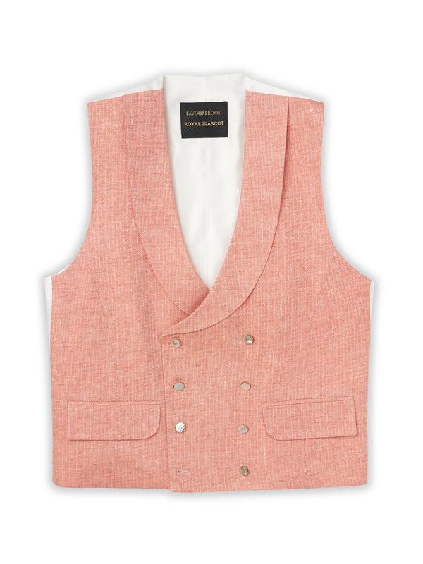 favourbrook Coral Wolferton Double Breasted Waistcoat