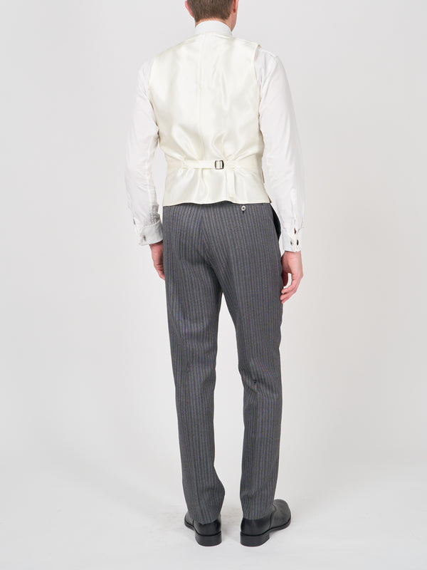 Favourbrook Cream Gabardine Wool Double Breasted Waistcoat
