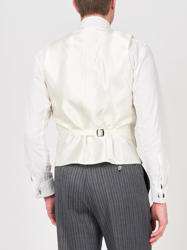 Favourbrook Cream Gabardine Wool Double Breasted Waistcoat