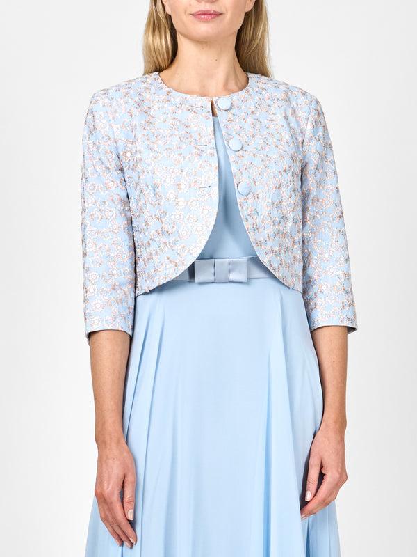 Favourbrook Davina Jacket Pale Blue Cosgrove Crease Resist Linen