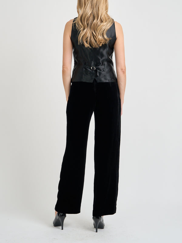 Favourbrook Double-Breasted Black Bees Cotton Velvet