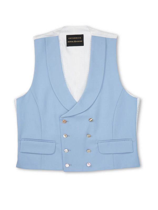 Favourbrook Dukes Pale Blue Double Breasted Waistcoat