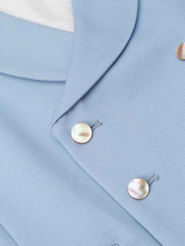Favourbrook Dukes Pale Blue Double Breasted Waistcoat