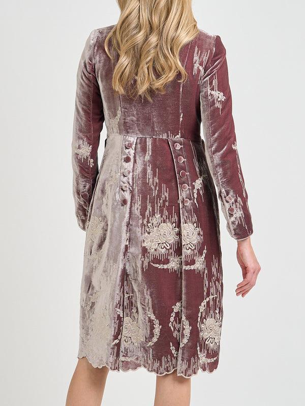 Favourbrook Eton Coat Old Pink Highclere Silk Velvet