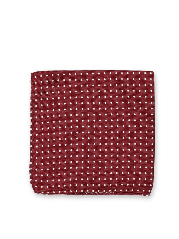 favourbrook Albany Burgundy Silk Pocket Square