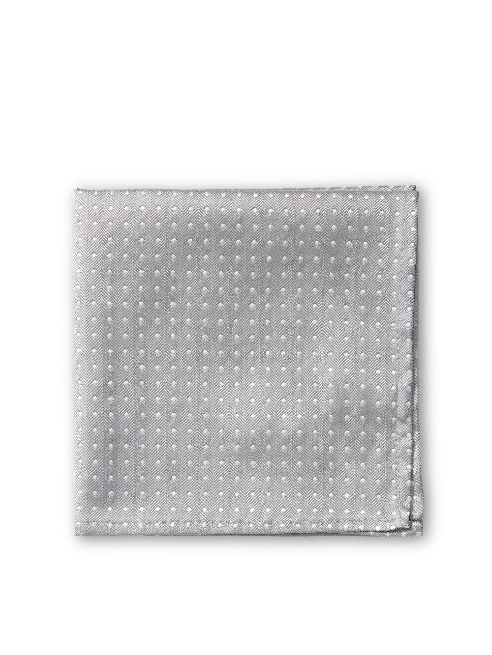 Favourbrook Albany Grey Silk Pocket Square