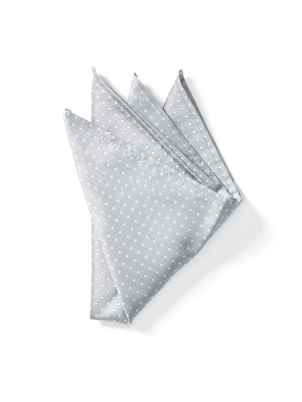favourbrook Albany Grey Silk Pocket Square