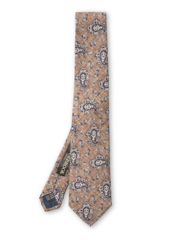 favourbrook Beige Hoyland Silk Tie