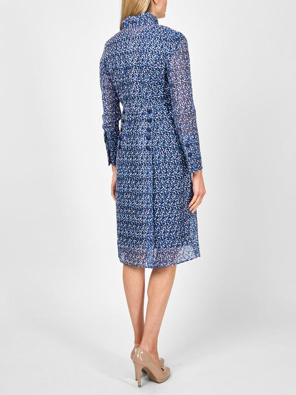 Favourbrook Belgravia Coat Navy Nene Silk Organza